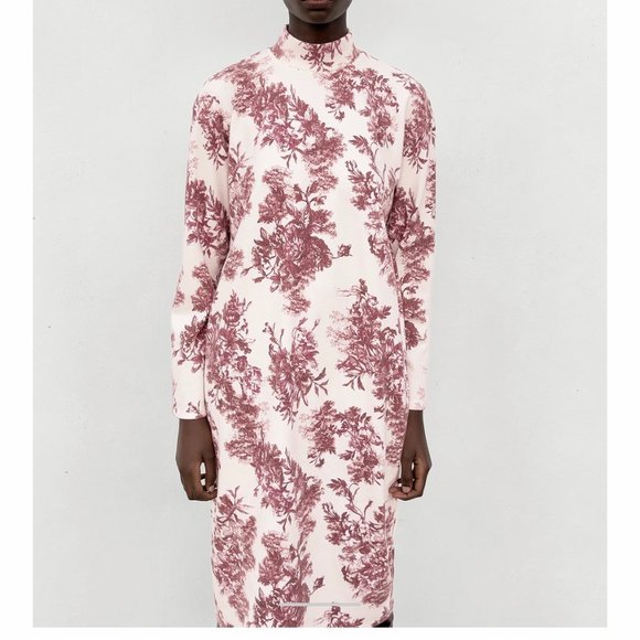 *NWT* Zara Printed Soft Dress - Picture 4 of 13